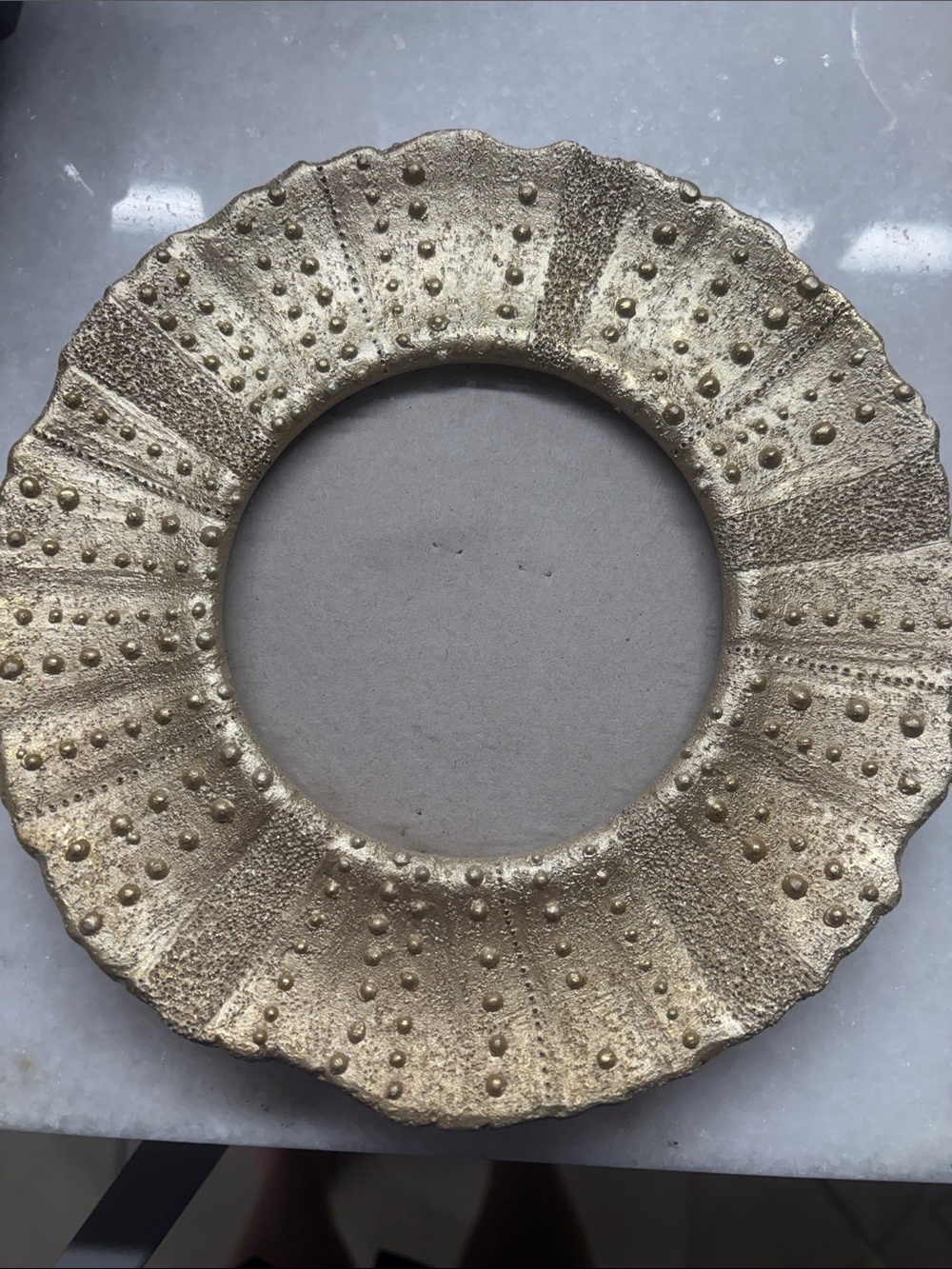 Nicole Miller Gold Round Decorative Frame